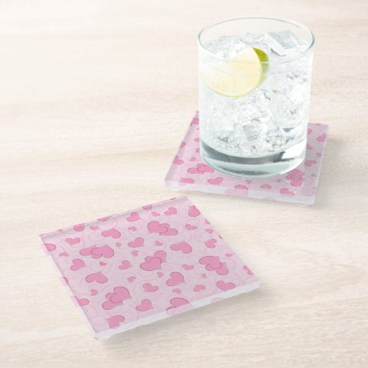 Trendy Glasuntersetzer (Schrägansicht)