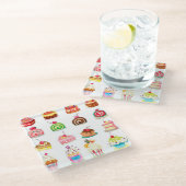 Trendy Glasuntersetzer (Schrägansicht)