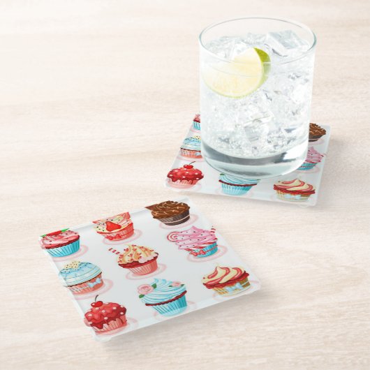 Trendy Glasuntersetzer (Schrägansicht)