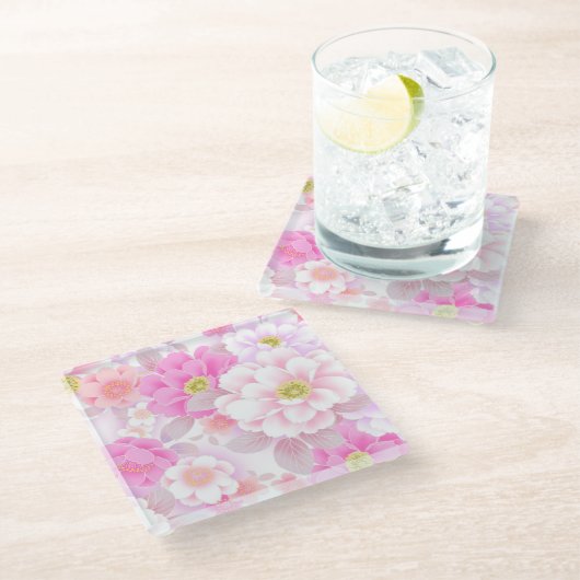 Trendy Glasuntersetzer (Schrägansicht)