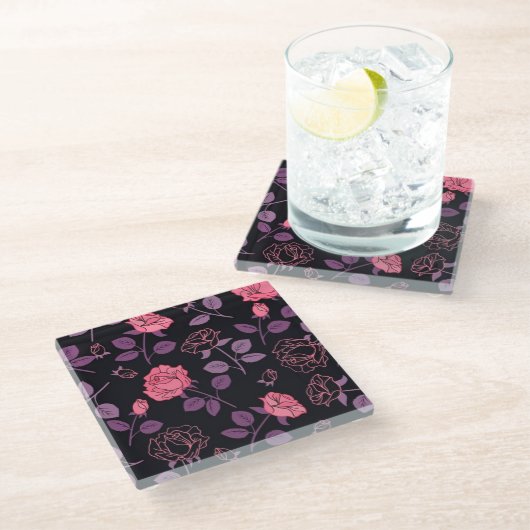 Trendy Glasuntersetzer (Schrägansicht)