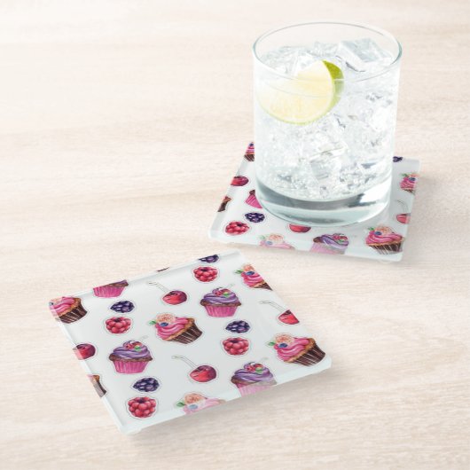 Trendy Glasuntersetzer (Schrägansicht)