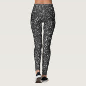 Trendy Glitzer Black Chic Leggings (Rückseite)