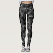 Trendy Glitzer Black Chic Sequin Look Leggings (Vorderseite)
