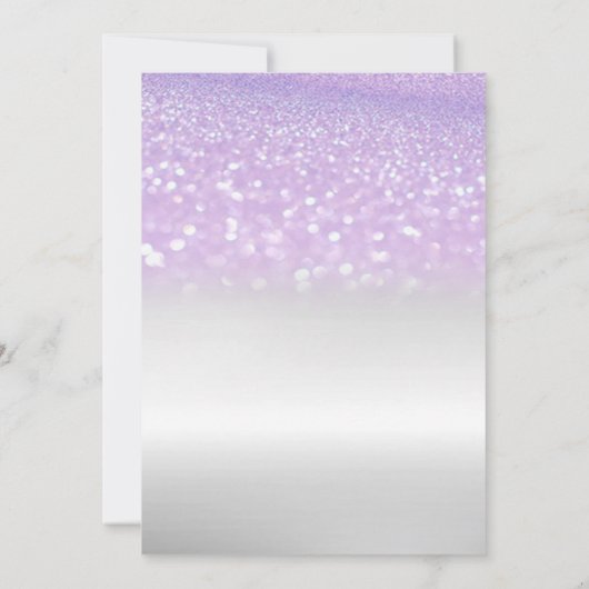 Trendy Glitzer Bokeh Ombre, Tiara, Sweet 16 Party Einladung (Rückseite)