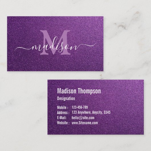 Trendy Glitzer Custom Makeup Artist Visitenkarte (Vorne/Hinten)