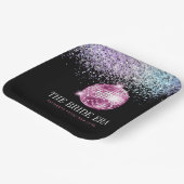 Trendy Glitzer Disco Bridge Junggeselinnen-Abschie Pappteller (Gewinkelt)