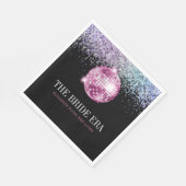 Trendy Glitzer Disco Bridge Junggeselinnen-Abschie Serviette (Ecke)