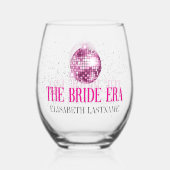 Trendy Glitzer Disco Bridge Junggeselinnen-Abschie Weinglas Ohne Stiel (Rückseite)