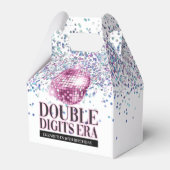 Trendy Glitzer Disco Double Digits Era Geburtstag Geschenkschachtel (Vorderseite)