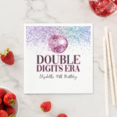 Trendy Glitzer Disco Double Digits Era Paper Serviette (Beispiel)
