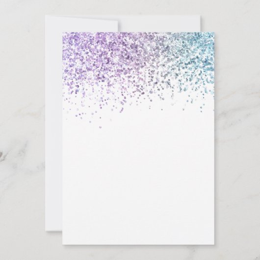 Trendy Glitzer Disco Dreißiger Jahre Era 30. Gebur Einladung (Rückseite)