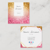 Trendy Glitzer-Juwel-quadratische Quadratische Visitenkarte (Vorne/Hinten)