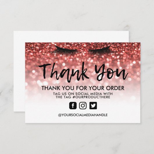 Trendy Glitzer Lashes Danke, Media Insert (Vorne/Hinten)