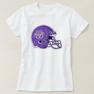 Trendy Glitzer Louisiana Tigers Football Helmet T-Shirt