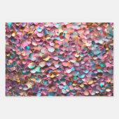 Trendy Glitzer Opal Holographic Collection Geschenkpapier Set (Vorderseite 3)