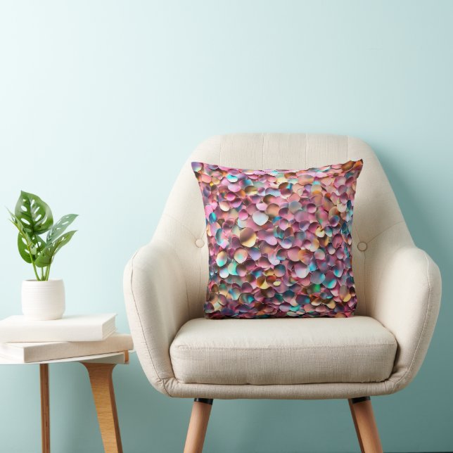 Trendy Glitzer Opal Holographic Collection Kissen (Stuhl )