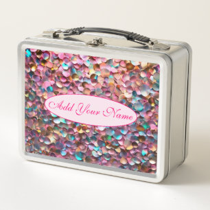 Trendy Glitzer Opal Holographic Collection Metall Brotdose