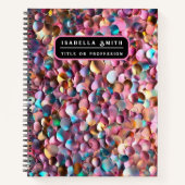 Trendy Glitzer Opal Holographic Collection Notizblock (Vorderseite)