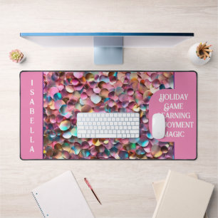 Trendy Glitzer Opal Holographic Collection Schreibtischunterlage