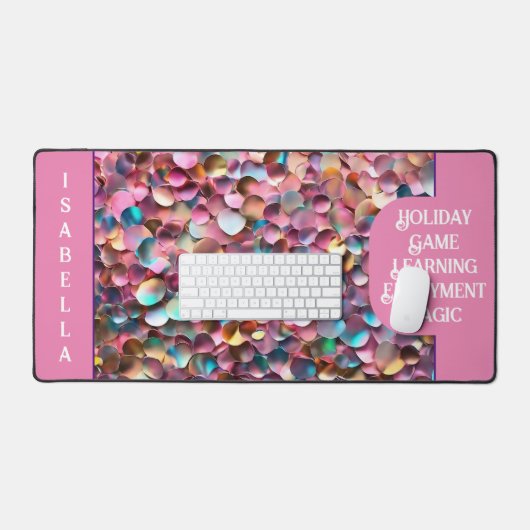 Trendy Glitzer Opal Holographic Collection Schreibtischunterlage (Tastatur & Maus)