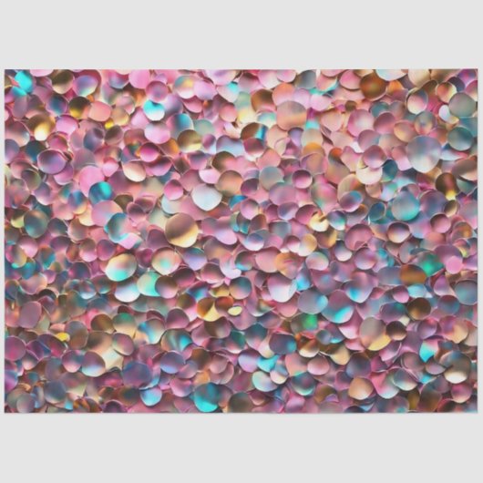 Trendy Glitzer Opal Holographic Collection Seidenpapier (Vorderseite)