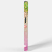 Trendy Glitzer Rainbow Mit Monogramm Case-Mate iPhone Hülle (Rückseite / Rechts)