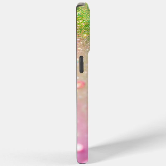 Trendy Glitzer Rainbow Mit Monogramm Case-Mate iPhone Hülle (Rückseite / Rechts)