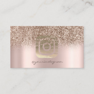 Trendy Glitzer Rose Gold Instagram Visitenkarte