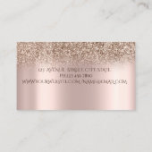 Trendy Glitzer Rose Gold Mixer Bläserin Visitenkarte (Rückseite)
