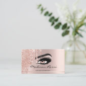 Trendy Glitzer Rose Gold Tropfen Lashes Marmor Visitenkarte (Stehend Vorderseite)