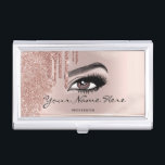 Trendy Glitzer Rose Gold Tropfen Lashes Visitenkarten Dose<br><div class="desc">Trendy Glitzer Rose Gold Tropfen Marmor Lashes Lashes Business Card Inhaber. Fantastisches Makeup-Artist Eyelash Lashes mit Skriptkalligrafiettext, Rose-Gold-Glitzer und einem auffälligen, schlanken Hintergrundehalter mit Visitenkarten-Illustration. Dieses feminine Visitenkartendesign mit Ihrem eigenen Logo, Ihrem Namen, Ihrem Beruf, Ihrem eigenen Script-Schriftart, dem Ändern oder Löschen eines beliebigen Elements und Sie haben ein phantastisches...</div>