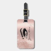 Trendy Glitzer Rose Gold Tropfen Moderne Gepäckanhänger (Vorderseite vertikal)