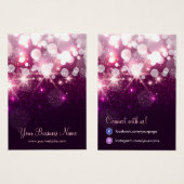 Trendy Glitzer Sparkle Social Network Earring Card (Vorne & Hinten)