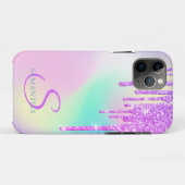 Trendy Glitzer Tropfens Holographic Case-Mate iPhone Hülle (Rückseite (Horizontal))