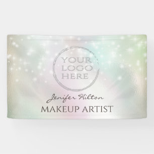 Trendy Glitzern Perlholografisches Logo verboten Banner