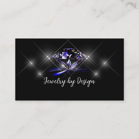 Trendy Glitzy Bling Jeweler Business Cards Visitenkarte (Vorderseite)
