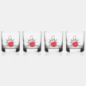 Trendy Glitzy Cherry Bomb Whiskyglas (Vorderseite)