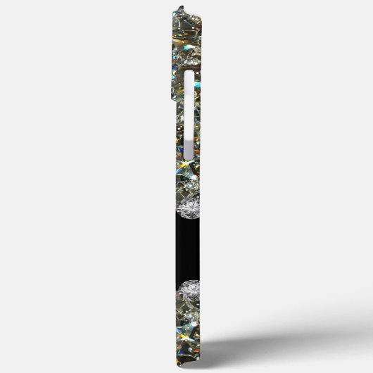 Trendy Glitzy Imitats Bling Jewels Monogram Case-Mate iPhone Hülle (Rückseite / Links)