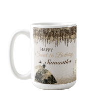 Trendy Gold Ball Gown Sweet 16 Geburtstags Tropfen