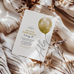 Trendy Gold Balloon 50th Birthday Einladung<br><div class="desc">Embrace the 50th chapter of your life with our stylish and unique birthday invitations. With chic typography and a 'fifty' balloon string over a white background,  our invites are sure to set the tone for a birthday party that will be remembered for years to come.</div>