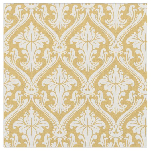 Trendy Gold Baroque Damask Muster Stoff (Nahaufnahme)