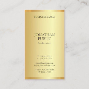 Trendy Gold Beruflich Moderne Elegant Einfach Visitenkarte
