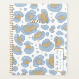 Trendy Gold Blue Notes 2024 Planer
