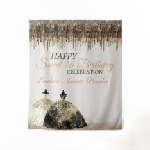 Trendy Gold Brown Tropfens Ballgown Sweet 16 Gebur