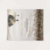 Trendy Gold Brown Tropfens Ballgown Sweet 16 Gebur Wandteppich (Vorderseite (Horizontal))