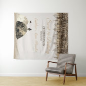 Trendy Gold Brown Tropfens Ballgown Sweet 16 Gebur Wandteppich (Beispiel (Horizontal))