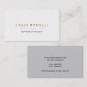 Trendy Gold Business Card Visitenkarte (Vorne/Hinten)