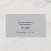 Trendy Gold Business Card Visitenkarte (Rückseite)