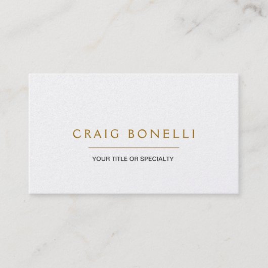 Trendy Gold Business Card Visitenkarte (Vorderseite)